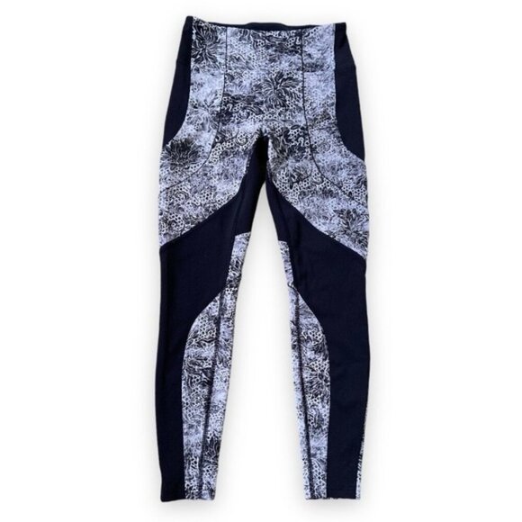 Lululemon Sweat & Repeat Tight *28"Black / Serigraph Starlight Black Multi sz 8 - Picture 6 of 10